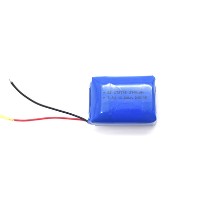 Polymère Li-ion 232738 2700mAh 3,8V avec PCB et UL1571 24AWG RED&amp;BLACK