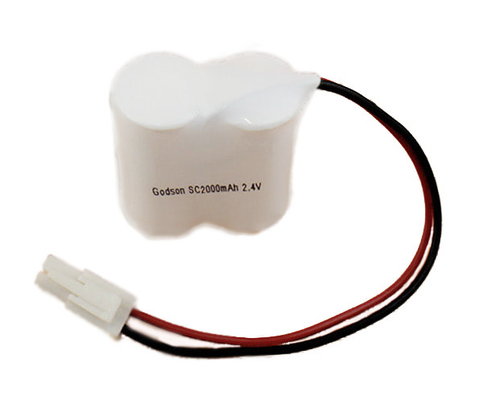 Cellule cadmium-nickel rechargeable de la batterie 2000mAh 2.4V de Cd de Ni de lumière de secours