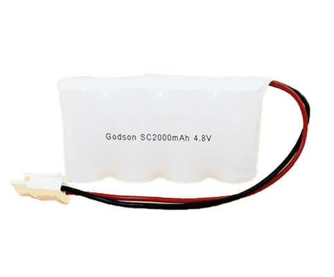 Côte à côte les batteries de lumière de sortie de secours emballent 4,8 V SC2000mAh NiCd 36g