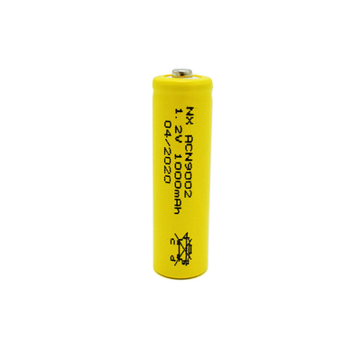 Type rechargeable de bâton des cellules de batterie jaunes AA1000mAh de PVC 1,2 V Nicd