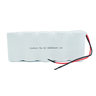 Batteries de la vie de cycle du paquet D4000mAh 6.0V de batterie rechargeable de Cd de Ni
