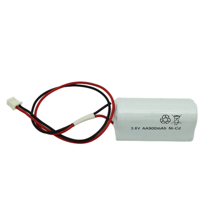 Batterie 900mAh 3.6V 500 fois de cycle de vie de la batterie 900mAh 3.6V de Cd de Ni de lumière de secours d'aa