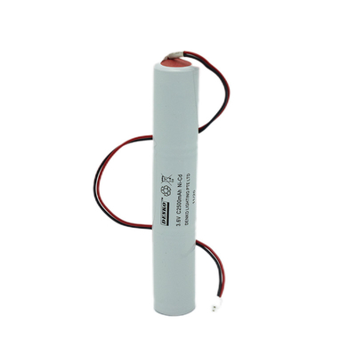 couleur blanche de PVC du paquet 3.6V de batterie de CD de lumière du secours 2500mAh Ni