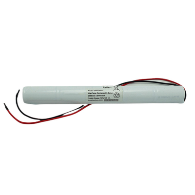 Les batteries de lumière de sortie de secours de Cd de Ni de 6,0 volts collent le type couleur blanche de PVC