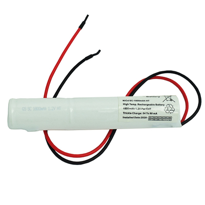 Paquet de batterie cadmium-nickel de SC1800mAh 3.6Volt la vie de cycle de 500 fois