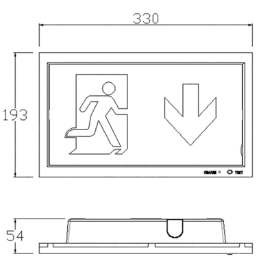 Sortie d'éclairage LED de secours à batterie lithium-ion intérieure R blanc 4W 50lm