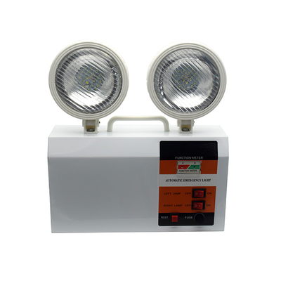 Blanc extérieur de lumière de tache jumelle de secours de LED 3W 6500K 3 heures de temps de durée