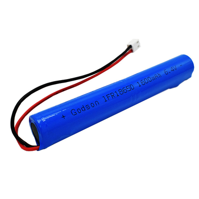 batteries cylindrique LiFePO4 IFR18650 de lumière de sortie de secours de 1600mAh 6.4V
