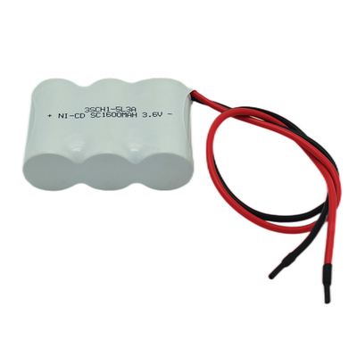 Vie de cycle de Sc 1600mAh 3.6V de paquet de batterie cadmium-nickel de NiCD la longue