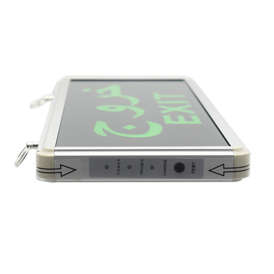 Lumière de sortie LED extérieure de secours noire 3W 6500K alimentée par batterie
