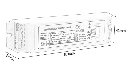 Puissance d'urgence Li-Ion Inverter de type maintenu Puissance d'urgence 11-20W GS-A1125