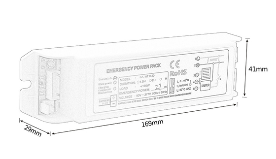 Max. 3.33A Invertisseur d'alimentation d'urgence de type 16-30W GS-AT1130