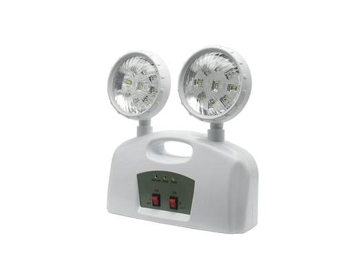 Lumière d'urgence à double tête de 3W AC 85-265V ABS avec poignée