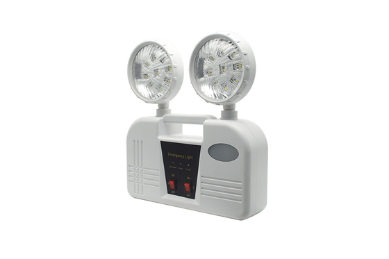 3h Durée 6W Twin Head éclairage d'urgence AC 85-265V ABS