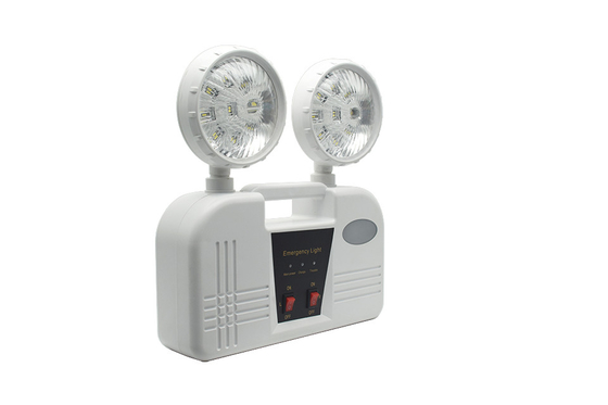 3h Durée 6W Twin Head éclairage d'urgence AC 85-265V ABS