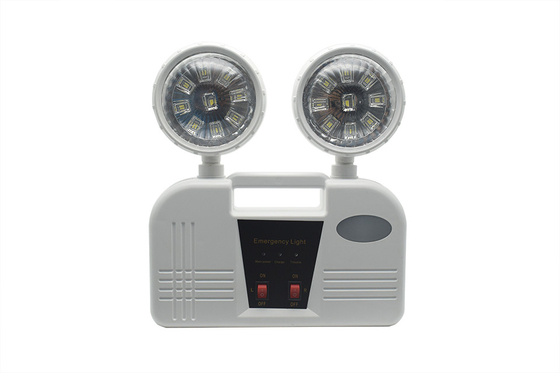 3h Durée 6W Twin Head éclairage d'urgence AC 85-265V ABS