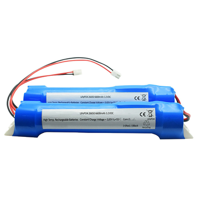 26650 6600mAh 3,2 Volts type bâton LiFePO4 Batteries avec module monté sur le côté