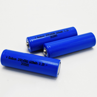 14500 600mAh 3,2V LiFePO4 Batterie pour les lumières d'urgence et les panneaux de sortie