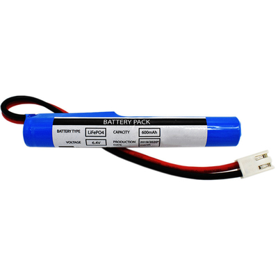 Éclairage d'urgence 600mAh 6.4V 18650 LiFePO4 Piles rechargeables