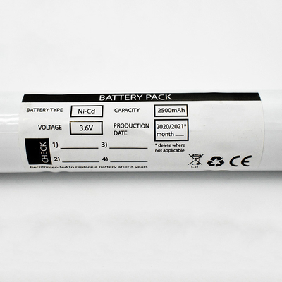 3.6V 2500mAh Ni-CD batterie pour l' éclairage d' urgence avec un coût élevé