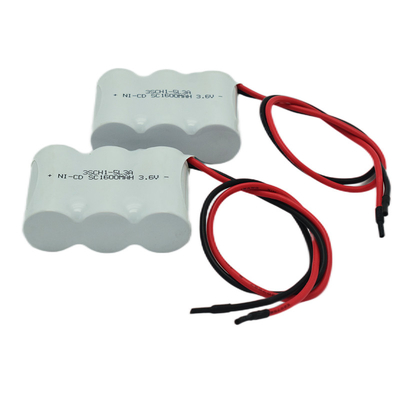 Fabricant personnalisable 3.6V 1600mAh lampe d'urgence Ni Cd batterie