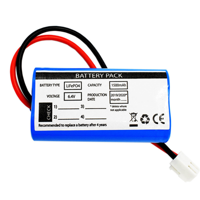 Éclairage solaire d'urgence Utilisation côte à côte Type LiFePO4 Piles 1500mAh 6,4 Volt