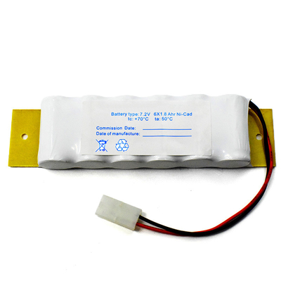 Batterie d'éclairage d'urgence OEM avec batterie PCM Ni-Cd SC1800mAh 7.2V 12.96Wh Type SBS