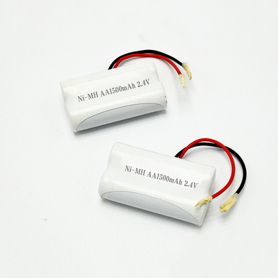 Batterie d'éclairage d'urgence OEM 2.4V Ni-Mh AA1500mAh Longue durée de vie de la batterie rechargeable côte à côte