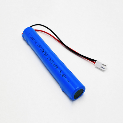 OEM batterie d'éclairage d'urgence IFR 18650 1.6Ah 6.4V LiFePO4 Pack de batterie à pile longue durée de vie