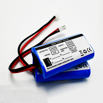 OEM 9.6Wh LiFePO4 18650*2 Cellules 1.5Ah 6.4V Piles de qualité