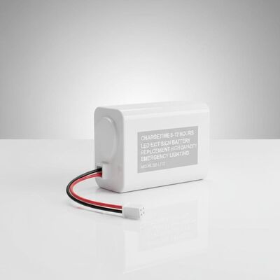 Autonomie 8 à 12 heures Panneau de sortie LED Remplacement de batterie Blanc Batterie de remplacement haute capacité pour éclairage de secours