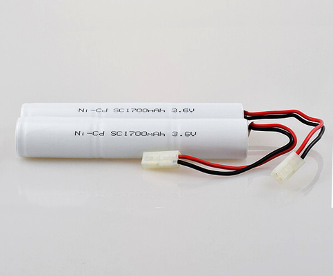 Poids de cellules de lumière du paquet 3,6 V SC1700mAh de batterie rechargeable de NiCd 0.1C
