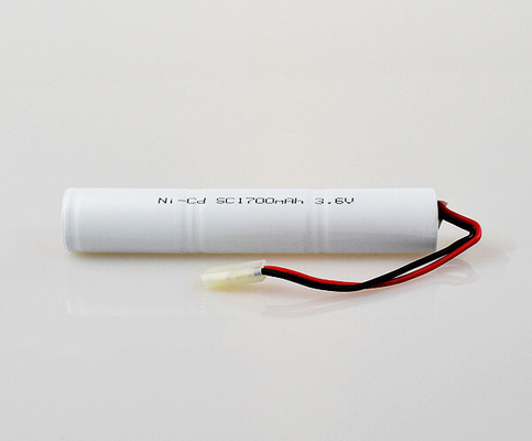 Poids de cellules de lumière du paquet 3,6 V SC1700mAh de batterie rechargeable de NiCd 0.1C