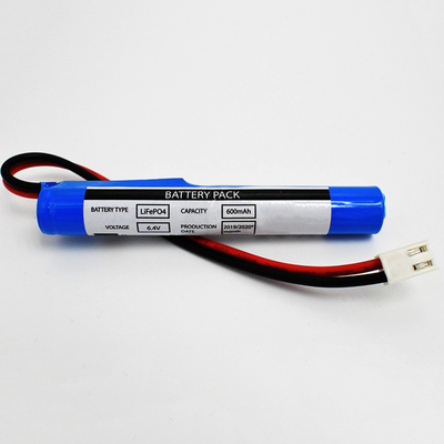 Type 6,4 connecteur du bâton LiFePO4 de la batterie 600mAh JST VH 2P de V