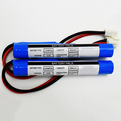 Type 6,4 connecteur du bâton LiFePO4 de la batterie 600mAh JST VH 2P de V