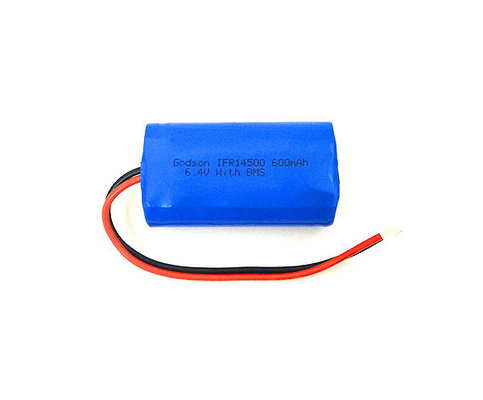 OEM Lifepo4 Li Ion Battery de douille de rétrécissement 14500 6.4V 600mAh