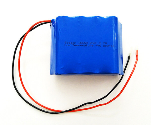 Pile à basse température de cellules de lithium de l'éclairage de secours 3,7 V ICR18650 20Ah