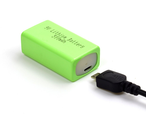 Batterie au lithium de lumière de secours de fer de lithium 500mAh 9V avec USB