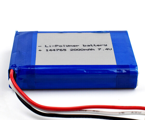 Batterie de polymère de lithium 144765 2000mAh 7.4V pour l'éclairage de secours