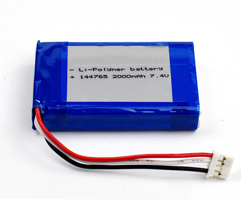Batterie de polymère de lithium 144765 2000mAh 7.4V pour l'éclairage de secours