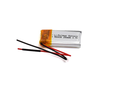 batterie de polymère du lithium 3.7Volt 502030 250mAh pour l'éclairage de secours