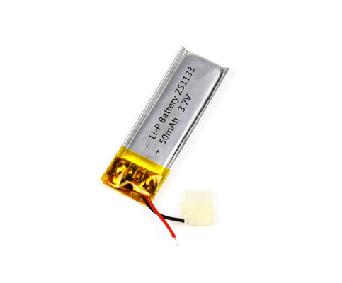 Batterie de polymère de lithium 251133 50mAh 3.7V avec la bonne vie de cycle
