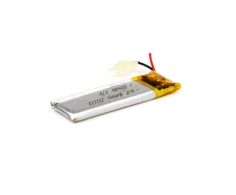 Batterie de polymère de lithium 251133 50mAh 3.7V avec la bonne vie de cycle