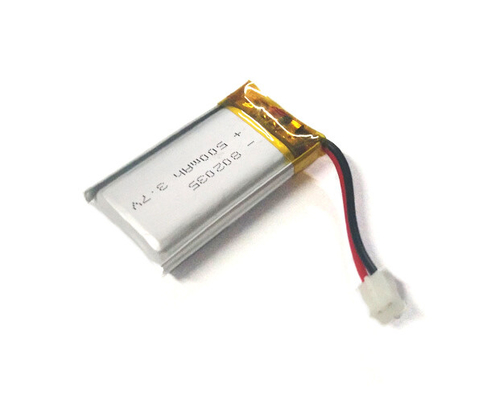 Batterie de polymère du lithium 802035 500mAh 3.7V avec des performances stables