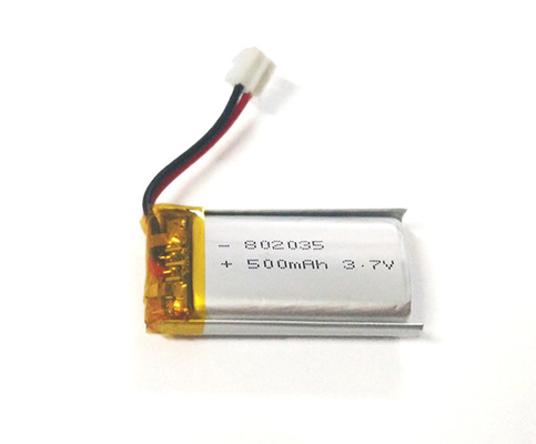 Batterie de polymère du lithium 802035 500mAh 3.7V avec des performances stables