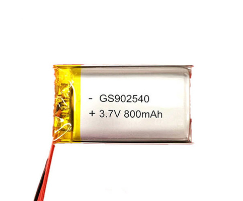 La batterie 902540 800mAh 3.7V de polymère de lithium s'appliquent pour l'éclairage