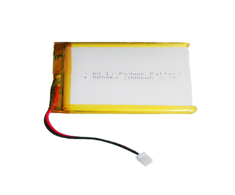 2000mAh cellule environnementale 45g 3.7V Li Polymer Battery 505063