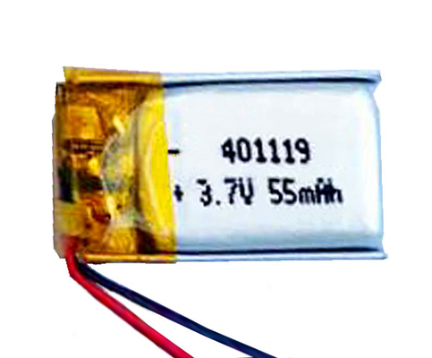 Lithium rechargeable Ion Battery Emergency Light de polymère 401119 55mAh 3.7Volt