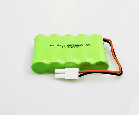 Haute température de la batterie aa 2200mAh 6V de signe de sortie de secours de NiMH