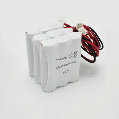Veste de PVC de NiCd de remplacement de batterie de signe de sortie de secours d'AA900mAh 3.6V
